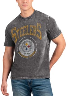 Starter Pittsburgh Steelers Black Overtime Short Sleeve Fashion T Shirt