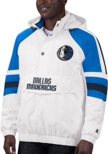 Starter Dallas Mavericks Mens White Thursday Night Pullover Jackets