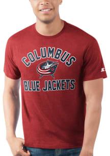 Starter Columbus Blue Jackets Red Prime Time Short Sleeve T Shirt