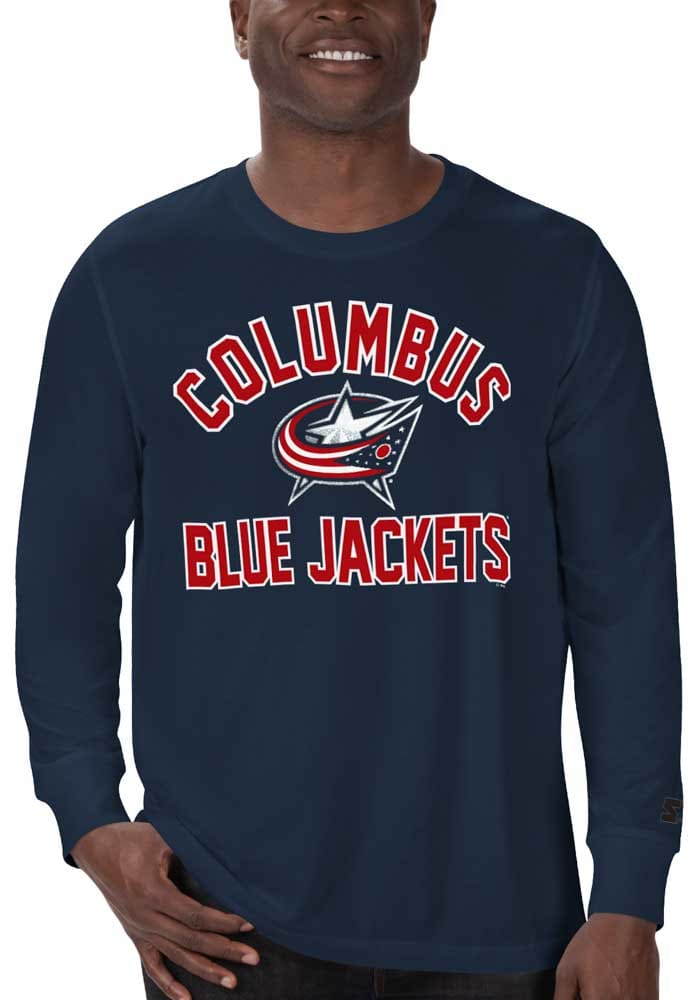 Columbus Blue Jackets Navy Half Time Long Sleeve T Shirt