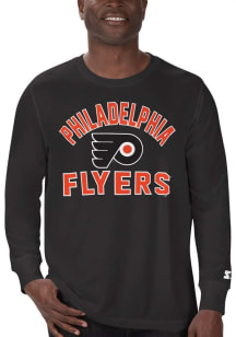 Starter Philadelphia Flyers Black Half Time Long Sleeve T Shirt