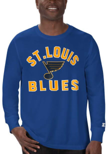 Starter St Louis Blues Blue Half Time Long Sleeve T Shirt
