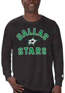 Starter Dallas Stars Black Half Time Long Sleeve T Shirt