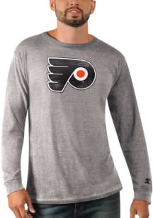 Starter Philadelphia Flyers Grey Half Time Long Sleeve T Shirt