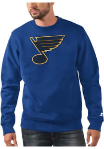 Starter St Louis Blues Mens Blue Classic Logo Long Sleeve Crew Sweatshirt