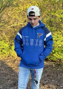 Starter St Louis Blues Mens Blue Draft Fashion Hood