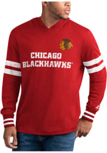Starter Chicago Blackhawks Mens Red Offense Fashion Hood