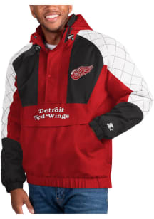 Starter Detroit Red Wings Mens Red The Body Check Pullover Jackets