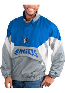 Starter Dallas Mavericks Mens Blue The Power Play Pullover Jackets