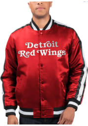 Starter Detroit Red Wings Mens Red Varsity Satin Medium Weight Jacket