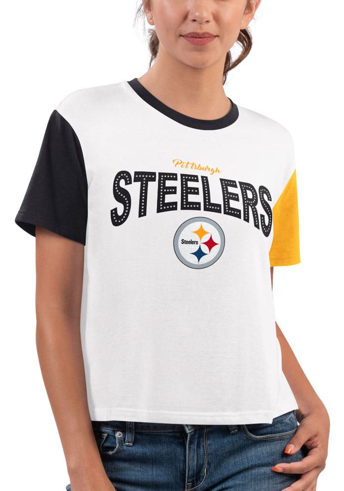 Pittsburgh Steelers Womens Athletic T-Shirt - White