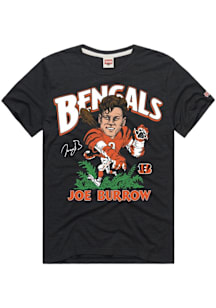 Joe Burrow Cincinnati Bengals Charcoal Jungle Signature Short Sleeve Fashion Player T Shirt