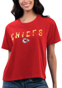 Kansas City Chiefs Womens Red Second Base Short Sleeve T-Shirt