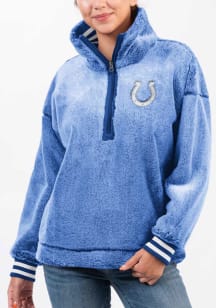 Indianapolis Colts Womens Blue Left Field 1/4 Zip Pullover