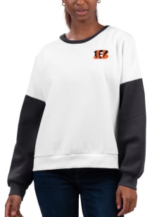 Cincinnati Bengals Womens White A-Game Crew Sweatshirt