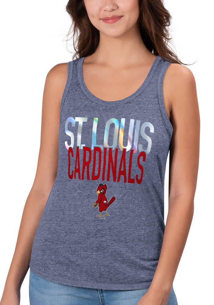 St Louis Cardinals Tank Top Shirt Womens XL Navy Blue Sleeveless Pullover  MLB