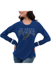 St Louis Blues Womens Blue Icy LS Tee