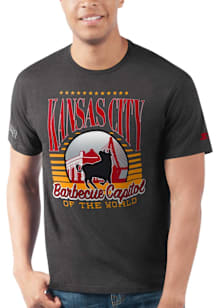 Starter Kansas City Chiefs Black 2023 Draft Day KC Short Sleeve T Shirt