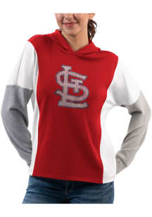 St Louis Cardinals Womens Red Game Plan Hooded Sweatshirt