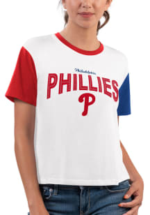 Philadelphia Phillies Womens White Sprint Short Sleeve T-Shirt