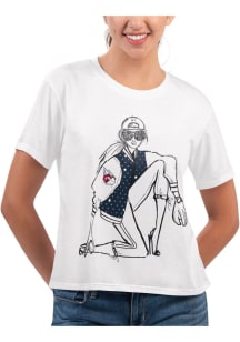 Cleveland Guardians Womens White Play the Ball Short Sleeve T-Shirt