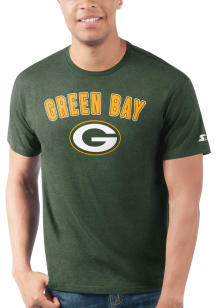 Starter Green Bay Packers Green ARCH NAME Short Sleeve T Shirt