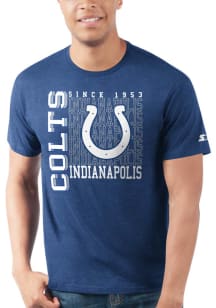 Starter Indianapolis Colts Blue BLOCK Short Sleeve T Shirt