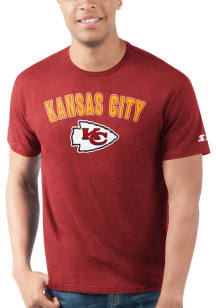 Starter Kansas City Chiefs Red ARCH NAME Short Sleeve T Shirt