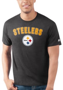 Starter Pittsburgh Steelers Black ARCH NAME Short Sleeve T Shirt