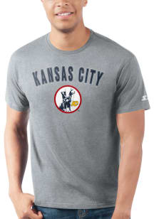 Starter Kansas City Scouts Grey ARCH NAME Short Sleeve T Shirt