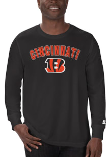 Starter Cincinnati Bengals Black ARCH NAME Long Sleeve T Shirt
