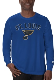 Starter St Louis Blues Blue ARCH NAME Long Sleeve T Shirt