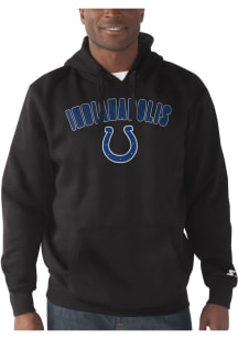 Starter Indianapolis Colts Mens Black ARCH NAME Long Sleeve Hoodie