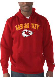 Starter Kansas City Chiefs Mens Red ARCH NAME Long Sleeve Hoodie