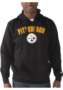 Starter Pittsburgh Steelers Mens Black ARCH NAME Long Sleeve Hoodie