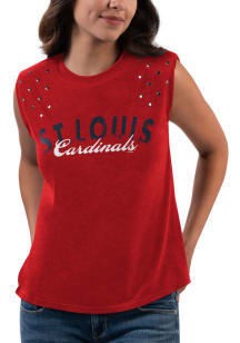 St Louis Cardinals Womens Red Backshot Tank Top
