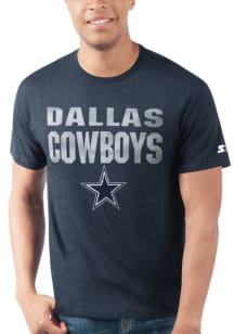 Dallas Cowboys Navy Blue Flat Name Mascot Short Sleeve T Shirt