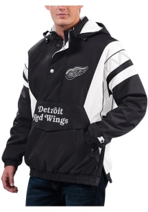 Starter Detroit Red Wings Mens Black Home Team Pullover Jackets