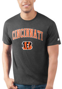 Starter Cincinnati Bengals Black ARCH MASCOT Short Sleeve T Shirt