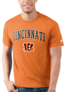 Starter Cincinnati Bengals Orange ARCH MASCOT Short Sleeve T Shirt