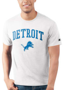 Starter Detroit Lions White ARCH MASCOT Short Sleeve T Shirt