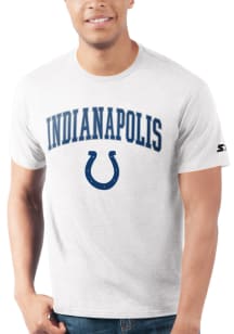 Starter Indianapolis Colts White ARCH MASCOT Short Sleeve T Shirt