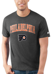 Starter Philadelphia Flyers Black ARCH MASCOT Short Sleeve T Shirt