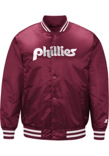 Starter Philadelphia Phillies Youth Maroon Cooperstown Wordmark Long Sleeve Full Zip Jacket