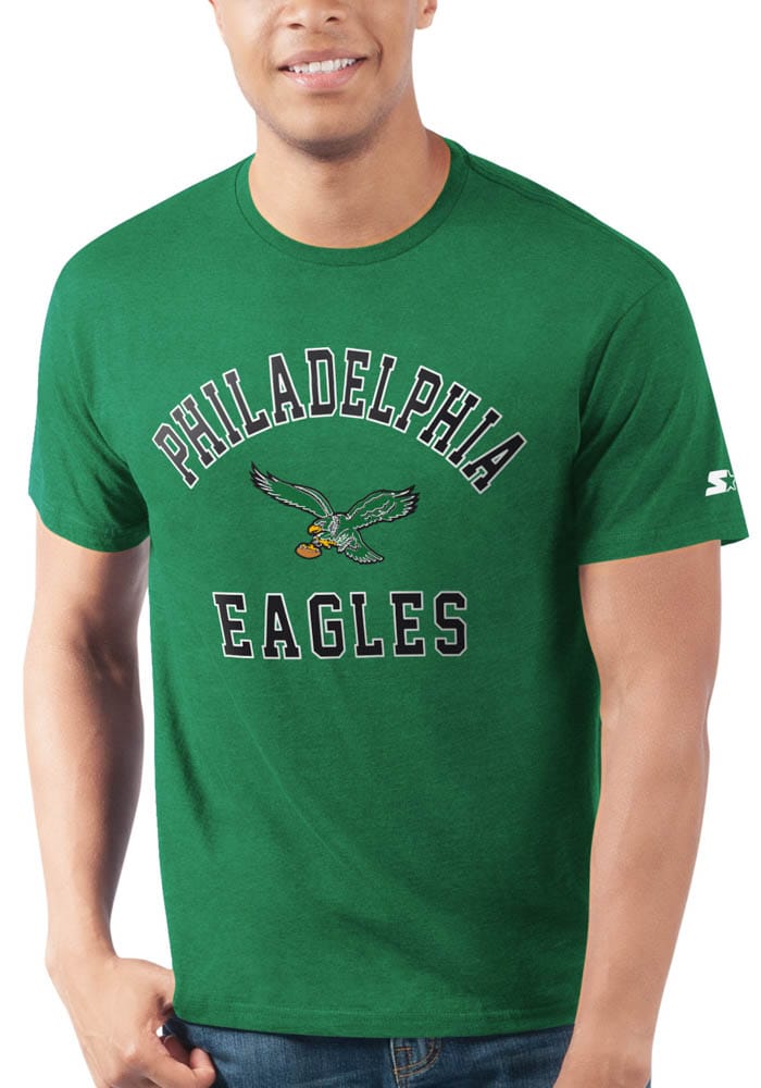 G-III Apparel Group (Starter) Starter Philadelphia Eagles Kelly Green Heart and Soul Short Sleeve T Shirt, Kelly Green, 100% Cotton, Size L, Rally House