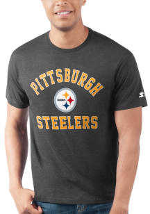 Starter Pittsburgh Steelers Black HEART AND SOUL Short Sleeve T Shirt