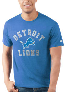 Starter Detroit Lions Blue HEART AND SOUL Short Sleeve T Shirt