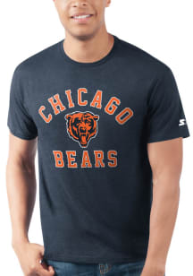 Starter Chicago Bears Navy Blue HEART AND SOUL Short Sleeve T Shirt