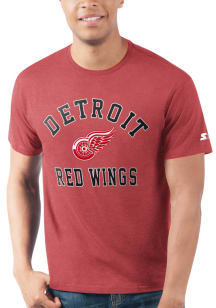 Starter Detroit Red Wings Red HEART AND SOUL Short Sleeve T Shirt
