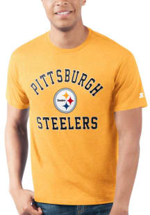 Starter Pittsburgh Steelers Gold HEART AND SOUL Short Sleeve T Shirt